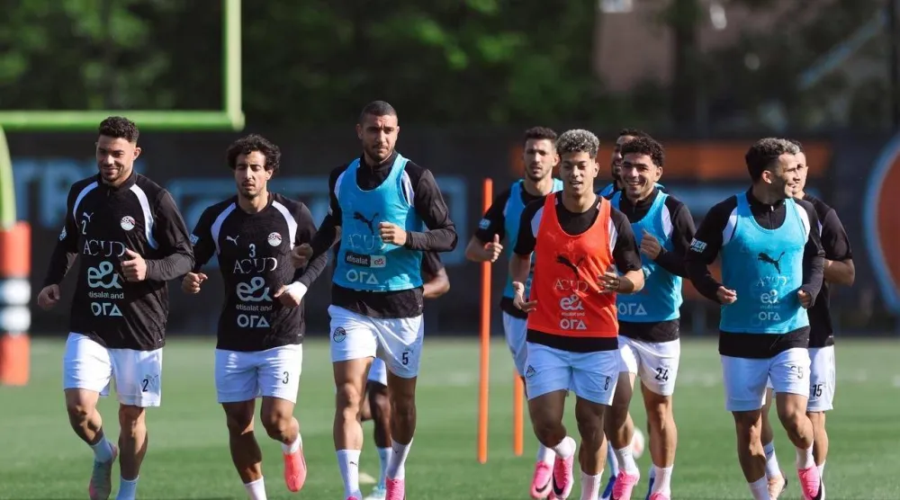 جانب من تدريبات منتخب مصر في أوهايو (الاتحاد المصري)