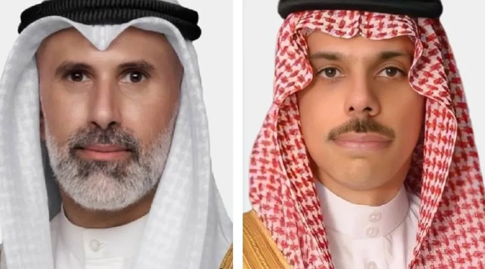 الأمير فيصل بن فرحان والشيخ جراح الصباح (الخارجية السعودية)
