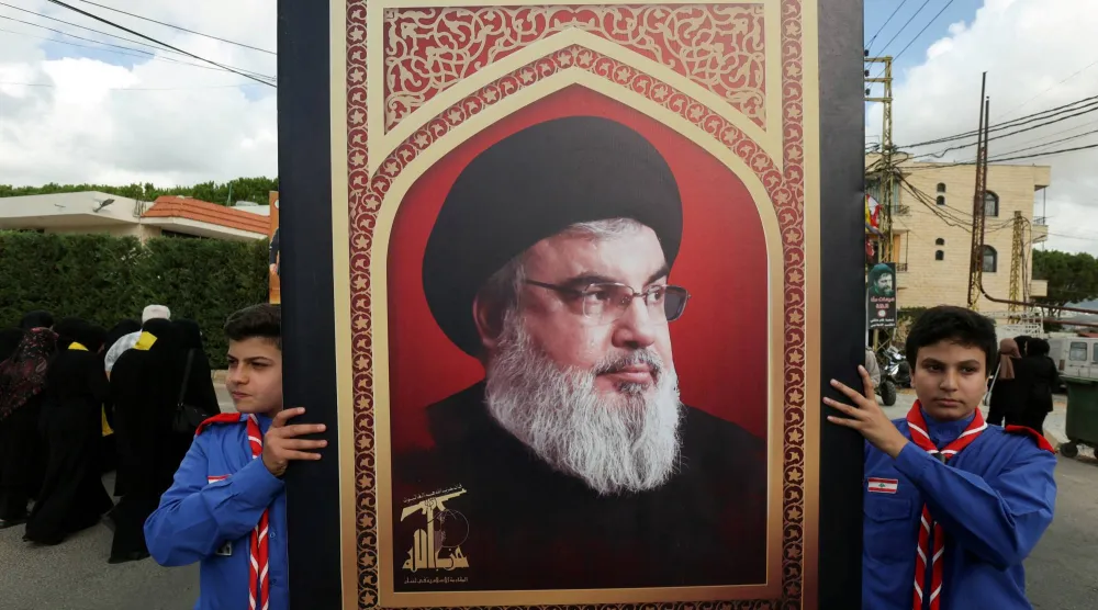 تفاصيل جديدة حول عملية اغتيال الأمين العام السابق لـ«حزب الله»  حسن نصر الله (رويترز)