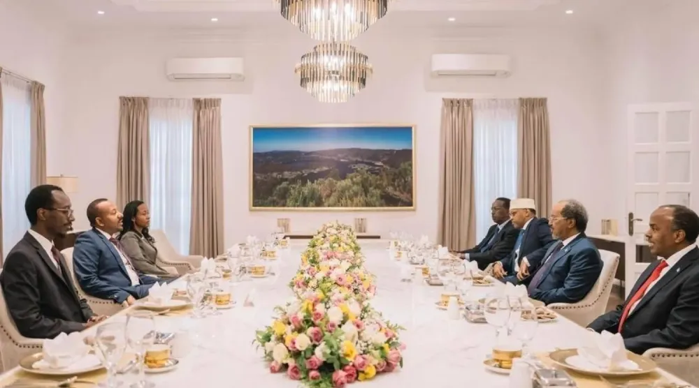 Somali Cumhurbaşkanı ile Etiyopya Başbakanı arasında daha önce yapılan görüşmeden (Etiyopya Haber Ajansı)