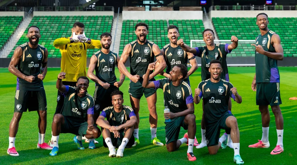 جانب من المران الرئيسي لودية السنغال (المنتخب السعودي) 