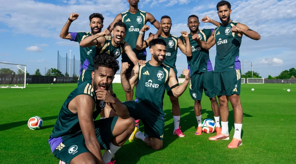جانب من التحضيرات الأخيرة للأخضر السعودي قبل ودية السنغال (المنتخب السعودي)