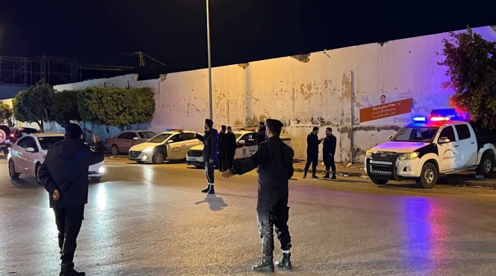 دورية أمنية لعناصر الشرطة في الزاوية غرب ليبيا (أرشيفية - مديرية أمن الزاوية)