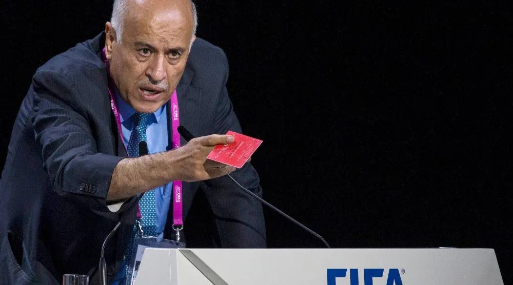 رئيس الاتحاد الفلسطيني لكرة القدم جبريل الرجوب (أ.ب)