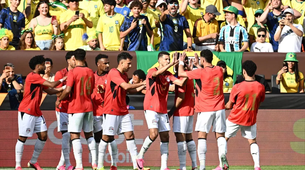 منتخب مصر يستعد لمواجهة بلجيكا بالمونديال (رويترز)
