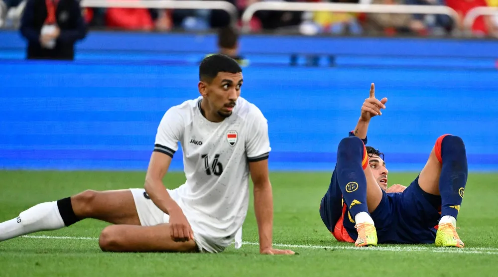 أمير العماري لاعب منتخب العراق (أ.ف.ب)