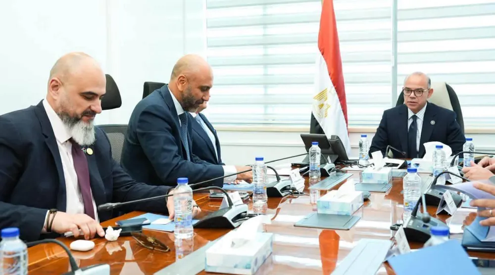 وزير الاستثمار والتجارة الخارجية ورزوان سومار الرئيس التنفيذي والعضو المنتدب لشركة «دي بي ورلد» (وزارة الاستثمار)