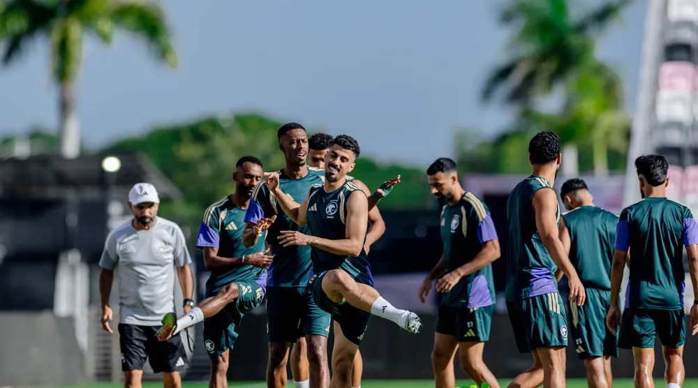 «الأخضر» يختتم تحضيراته لمواجهة الأوروغواي (المنتخب السعودي) 