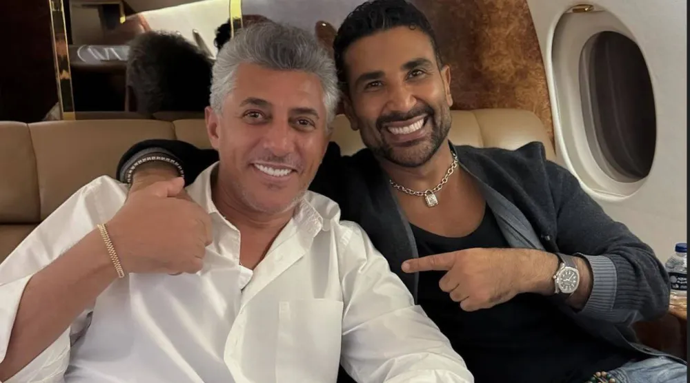 عمر عبد اللات وأحمد سعد يدعمان منتخبي مصر والأردن (إنستغرام)