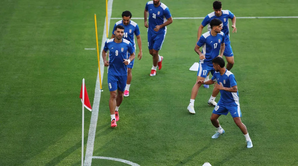المنتخب الإيراني تدرّب في لوس أنجليس عشية مواجهته نيوزيلندا (أ.ف.ب)