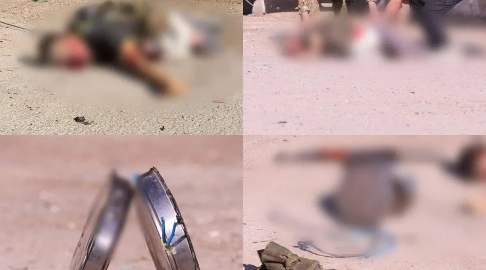 مشاهد من عملية الهجوم على مركز أمن سوري في الرقة السورية يوم الإثنين (الأمن الداخلي)