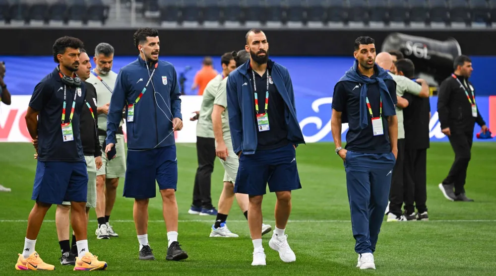 منتخب إيران يؤدي تدريباته في لوس أنجليس (أ.ف.ب)