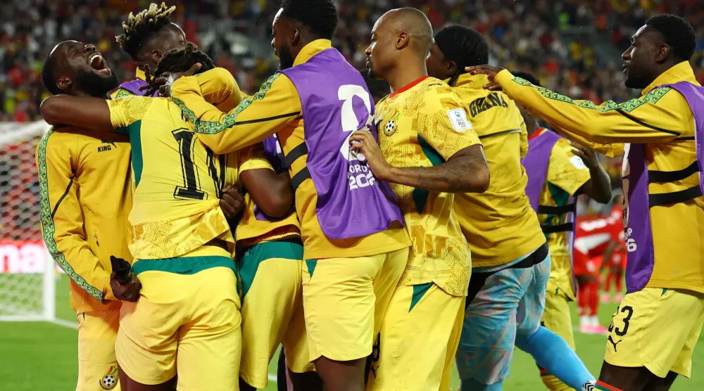 فرحة غانية بهدف الفوز (رويترز)