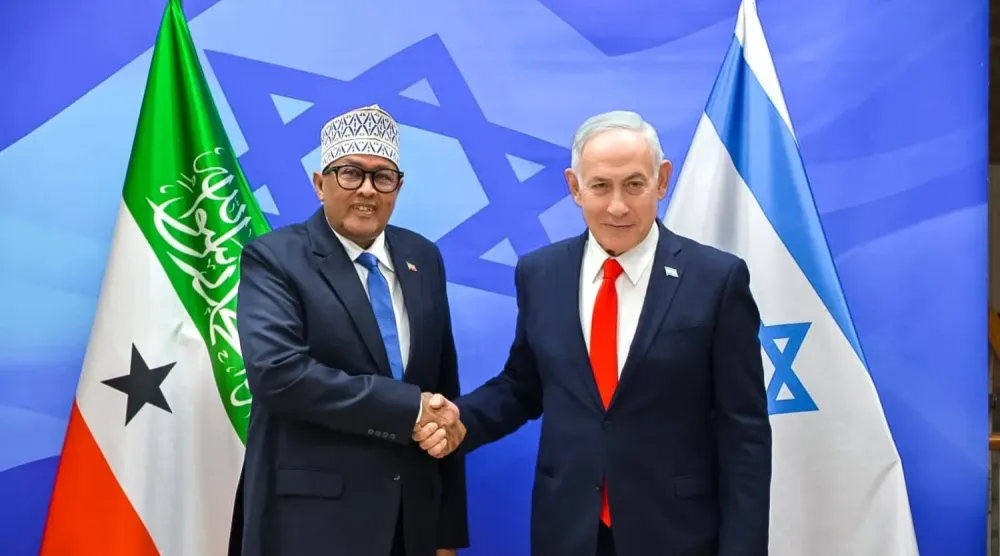 Somaliland Cumhurbaşkanı, İsrail Başbakanı ile yaptığı görüşmede. ( "X" platformu)