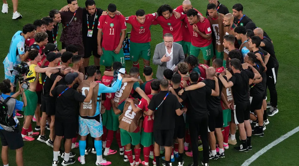 عناصر المنتخب المغربي لكرة القدم («أسوشييتد برس»)