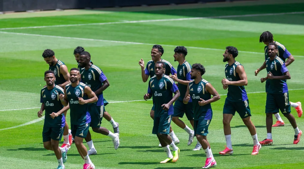 المنتخب السعودي رفع وتيرة الاستعدادات لمواجهة الأحد (المنتخب السعودي)