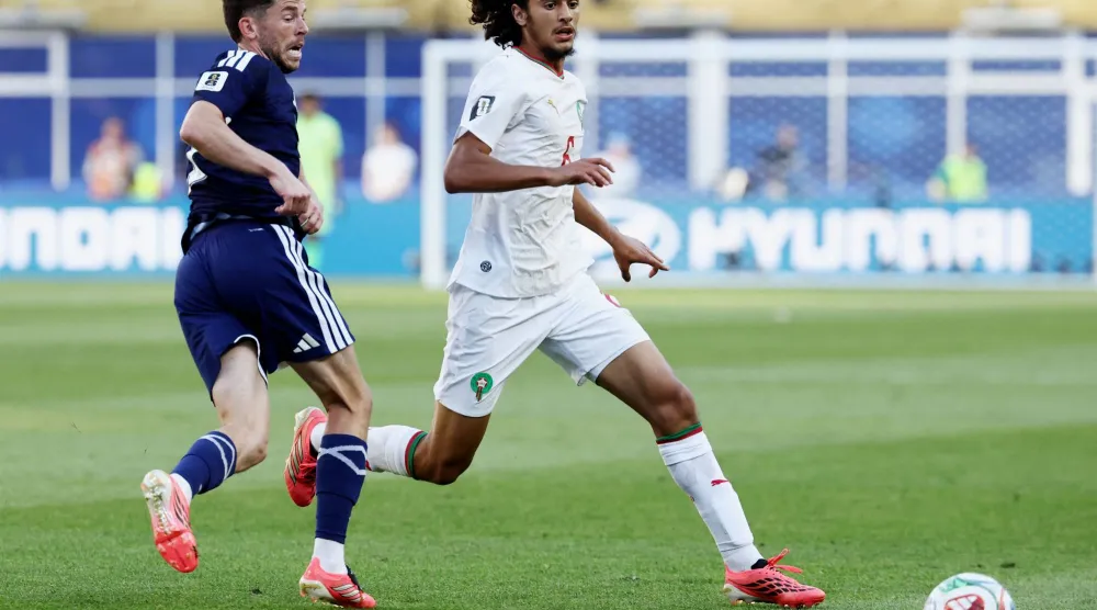 أيوب بوعدي يتألق مع منتخب المغرب في سن الـ18 (أ.ف.ب)