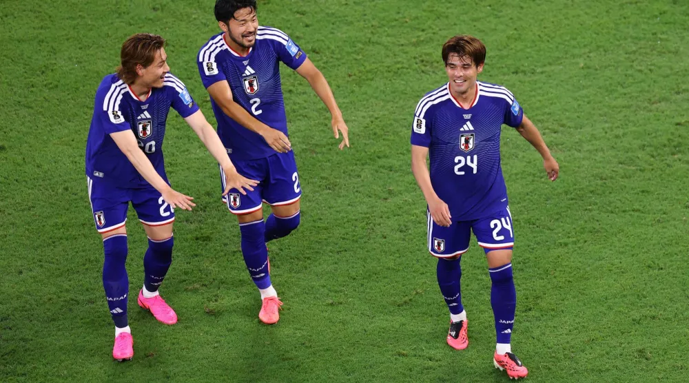 أمطر منتخب اليابان شباك تونس برباعية نظيفة (رويترز) 