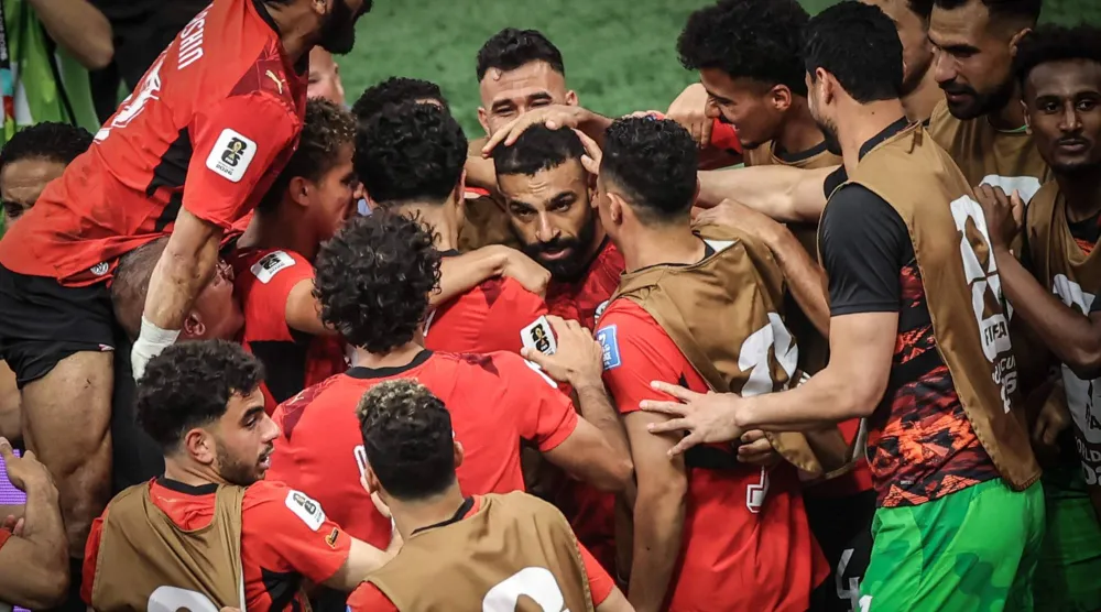 منتخب مصر يستعد لمواجهة إيران (أ.ف.ب)