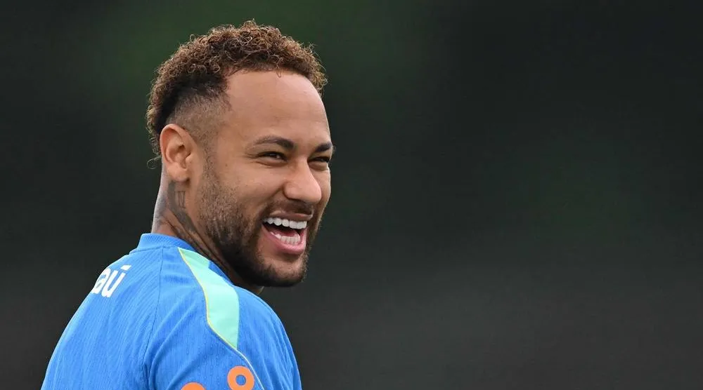  Brazil's forward #10 Neymar takes part in a training session at the Columbia Park Training Facility in Morristown, New Jersey on June 22, 2026, during the 2026 World Cup football tournament. (AFP) 