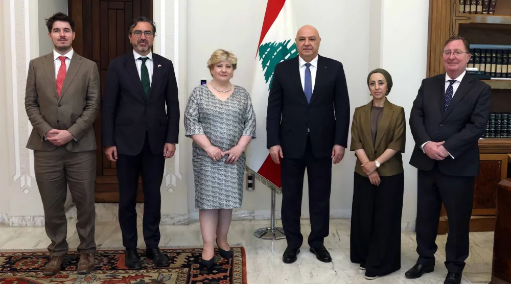 الرئيس اللبناني جوزيف عون مستقبلاً الوفد البرلماني البريطاني (الرئاسة اللبنانية)