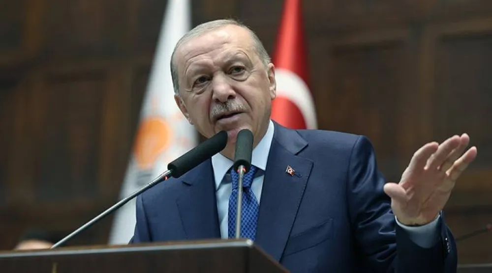 الرئيس التركي رجب طيب إردوغان أعلن البدء في العمل على قانون إطاري لمواكبة حل حزب العمال الكردستاني ونزع أسلحته (الرئاسة التركية)