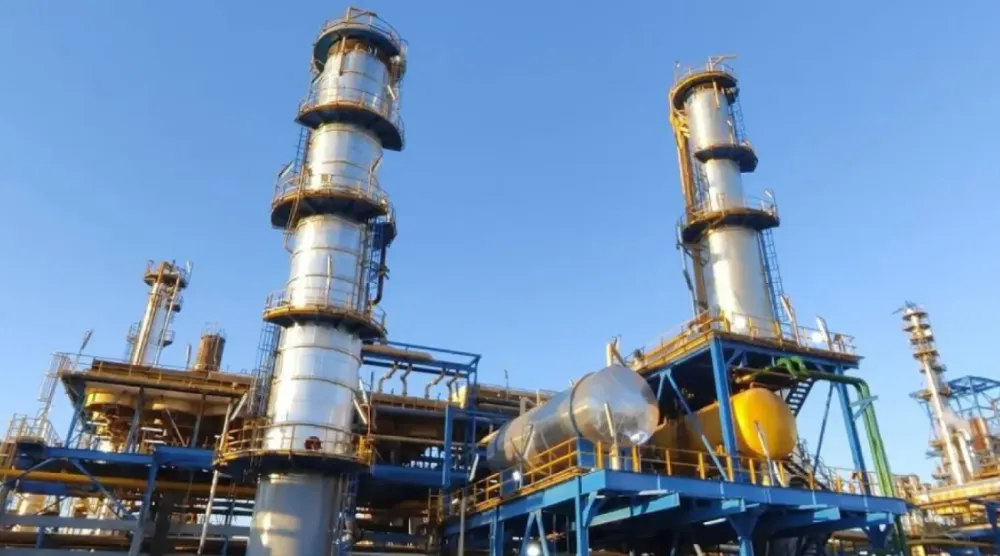A handout picture released by Iraq's Prime Minister's Press Office on January 2, 2025, shows a partial view of the oil refinery of Baiji north of Baghdad, during the inauguration ceremony of the fourth and fifth units. (Iraq's Prime Minister's Press Office / AFP)