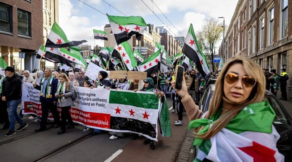 أرشيفية لمظاهرة سوريين في هولندا