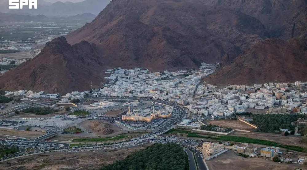 Mount Uhud, one of Madinah's most prominent landmarks and its largest mountain. (SPA)