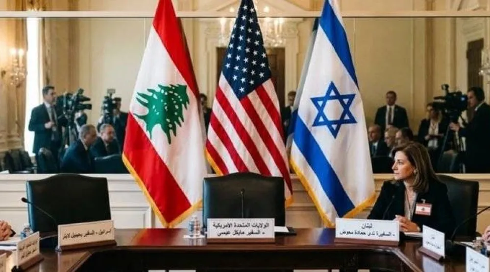 من افتتاح جلسة المفاوضات الخامسة في واشنطن (الوكالة الوطنية للأنباء - لبنان)