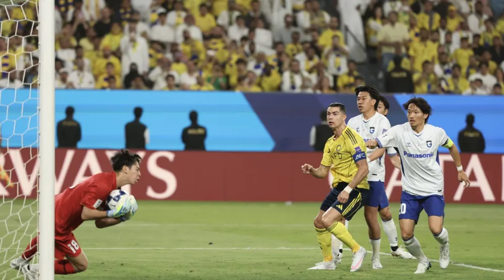 من نهائي «أبطال آسيا 2» بين النصر وأوساكا في الرياض (تصوير: عبد العزيز النومان)