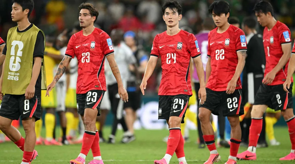 خروج مخيب للمنتخب الكوري من بطولة كأس العالم لكرة القدم (أ.ف.ب)