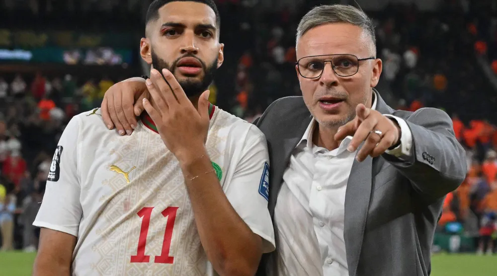 محمد وهبي مدرب منتخب المغرب (أ.ف.ب)