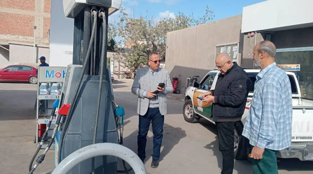 تفتيش حكومي على إحدى محطات الوقود (مديرية التموين بمحافظة الدقهلية)