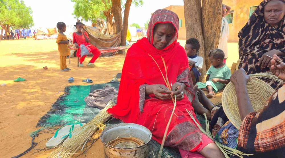 نساء سودانيات في مخيم للنازحين بالقرب من مدينة الأبيض السودانية 29 يونيو 2026 (أ.ف.ب)
