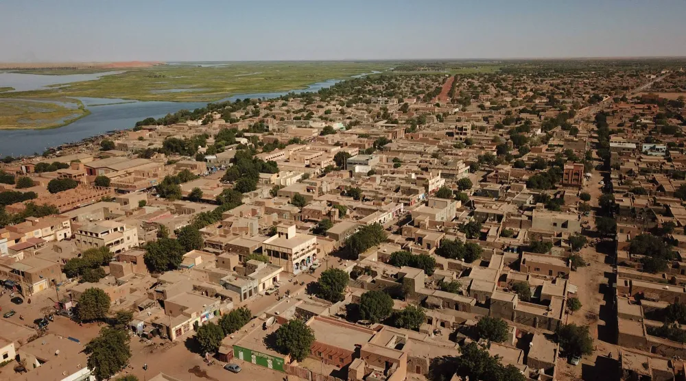 لقطة جوية لمدينة غاو في وسط مالي (أ.ف.ب)