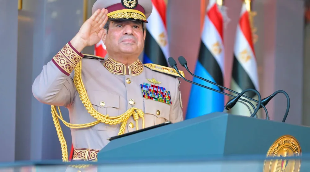 الرئيس المصري عبد الفتاح السيسي خلال افتتاح مقر «القيادة الاستراتيجية للدولة» بالعاصمة الإدارية يوم السبت (الرئاسة)
