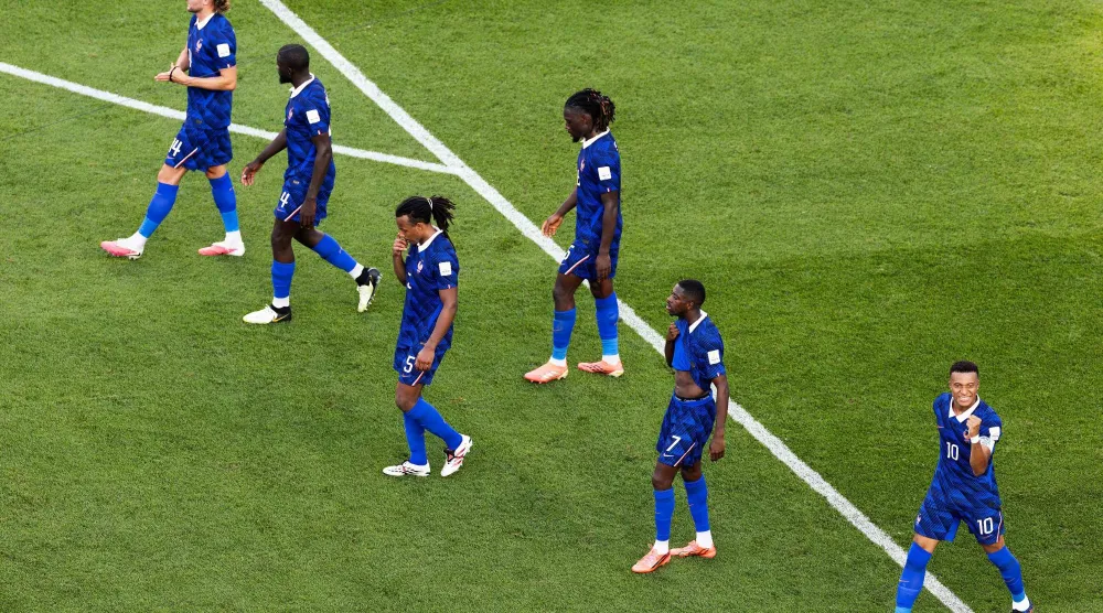منتخب فرنسا يستعد لمعركة قوية ضد المغرب (أ.ف.ب)