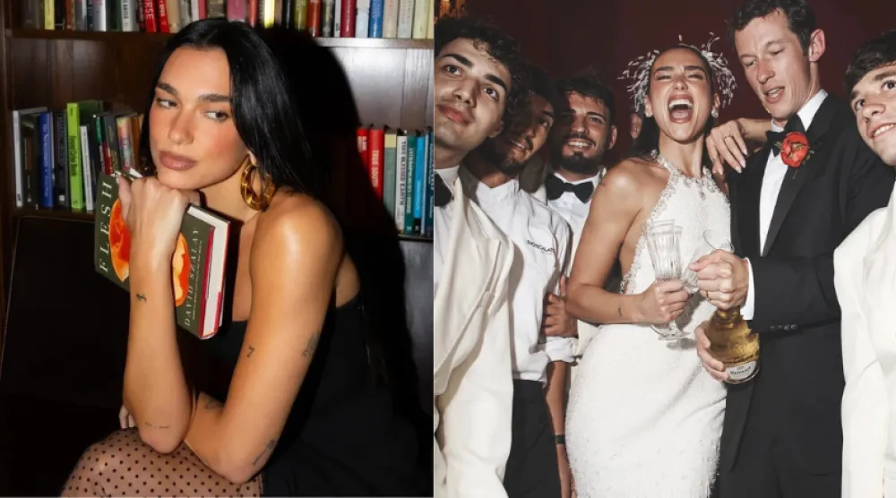 المغنية البريطانية - الألبانية دوا ليبا تزوجت وافتتحت مكتبة في الشهر ذاته (إنستغرام)