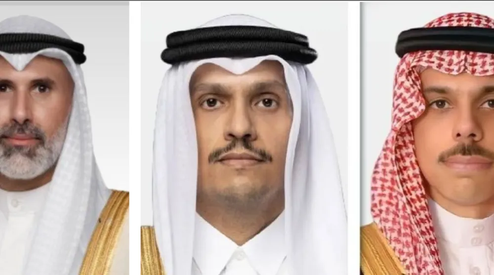 وزراء خارجية السعودية وقطر والكويت (الشرق الأوسط)