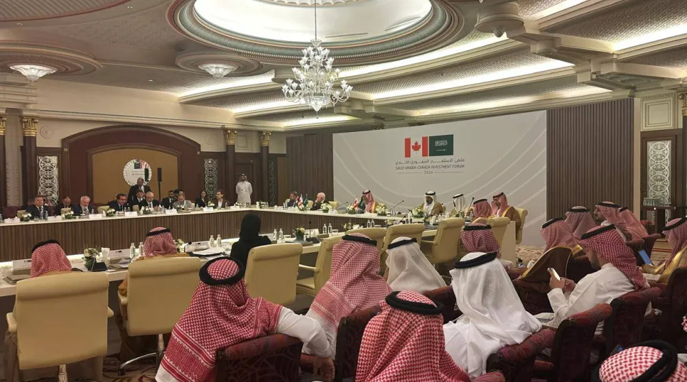 جانب من فعاليات ملتقى الاستثمار السعودي الكندي في جدة (الشرق الأوسط)