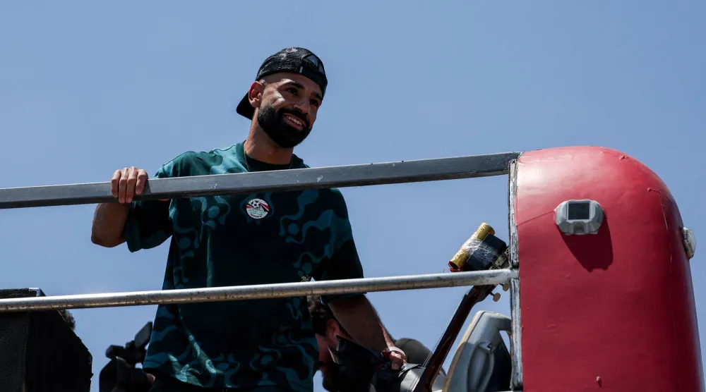 محمد صلاح قائد المنتخب المصري (رويترز)