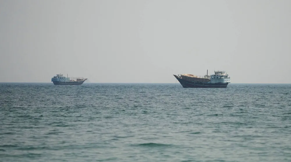 Vessels at the Strait of Hormuz, as seen from Musandam,Oman, July 12, 2026. REUTERS/Stringer