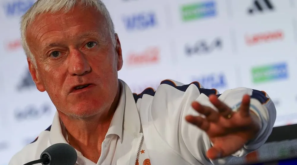 France’s national team head coach Didier Deschamps attends a press conference in Dallas, Texas, USA, 13 July 2026. (EPA)