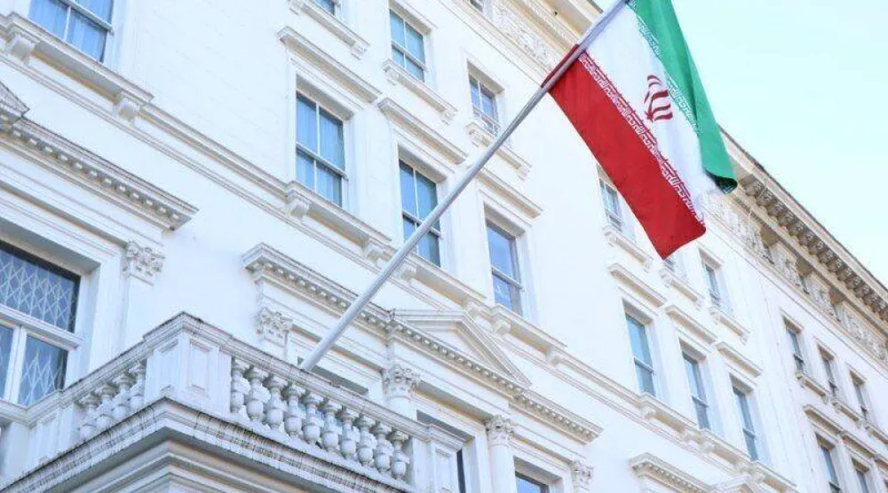 مبنى السفارة الإيرانية في العاصمة البريطانية لندن (وكالة إرنا)