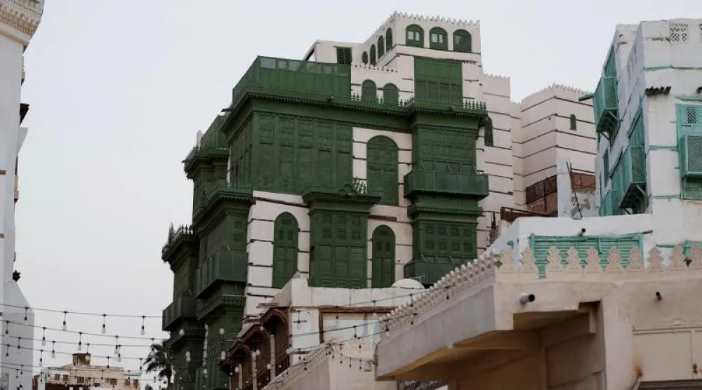 منزل خضع لأعمال ترميم وتجديد في منطقة جدة التاريخية غرب السعودية 21 أبريل (نيسان) 2025 (رويترز)