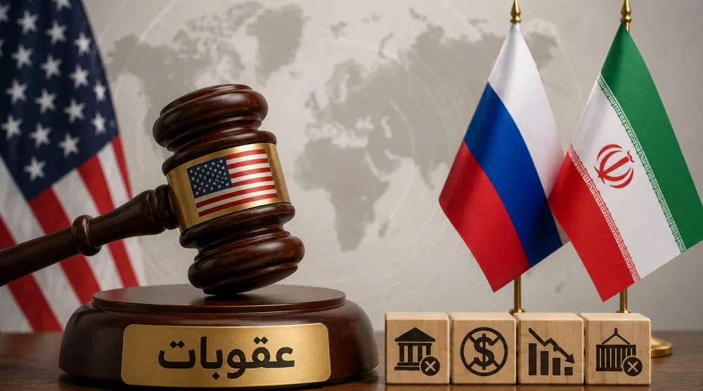 صورة تعبيرية مولّدة بالذكاء الاصطناعي... فرضت وزارة الخزانة الأميركية ⁠عقوبات ‌جديدة لمكافحة ​انتشار ‌الأسلحة والإرهاب ‌تستهدف ‌أفراداً وكيانات في روسيا ⁠وإيران (الشرق الأوسط)