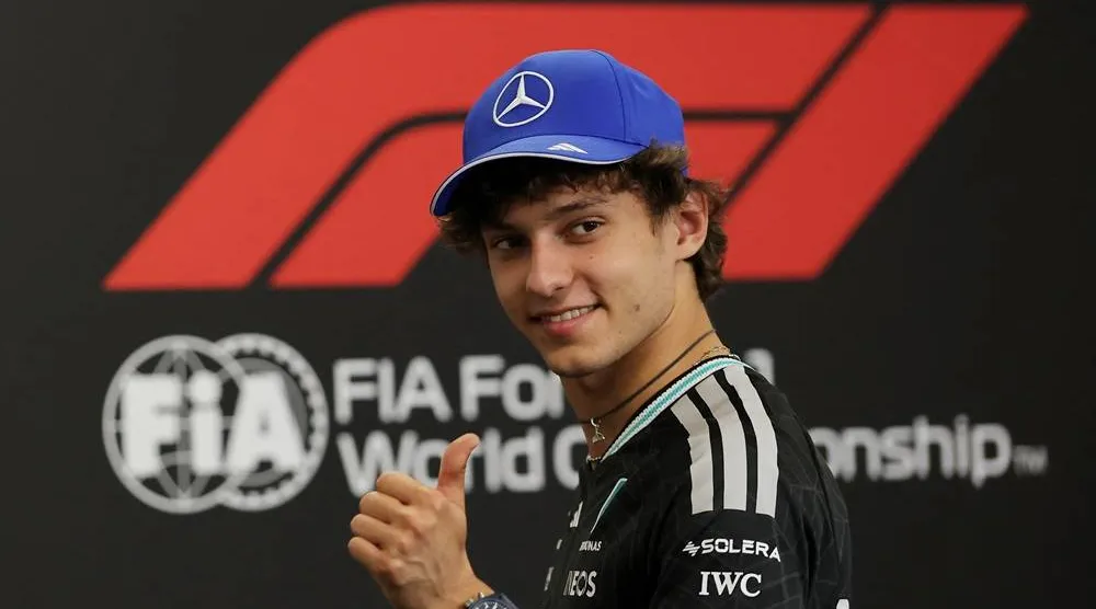 Formula One F1 - Belgian Grand Prix - Circuit de Spa-Francorchamps, Stavelot, Belgium - July 16, 2026 Mercedes' Andrea Kimi Antonelli during the press conference ahead of the Belgian Grand Prix. (Reuters)