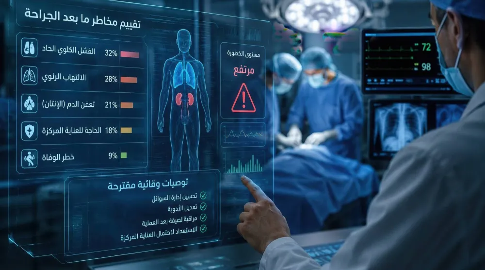 الذكاء الاصطناعي يستبق المضاعفات قبل الجراحة