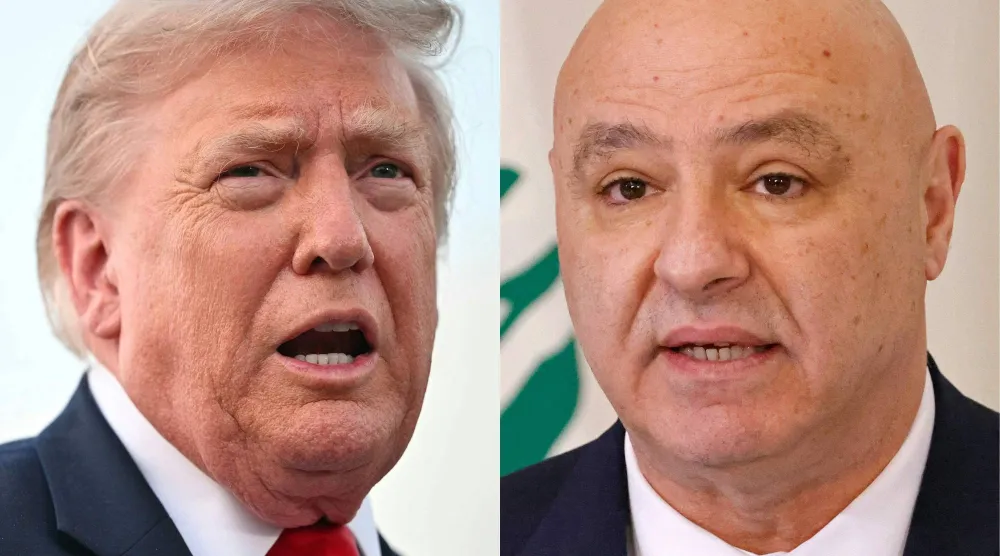 يلتقي الرئيس اللبناني جوزيف عون نظيره الأميركي دونالد ترمب في البيت الأبيض بالعاصمة الأميركية واشنطن 21 يوليو 2026 وذلك في ظل تزايد الضغوط على بيروت لنزع سلاح «حزب الله» وهو الشرط الرئيسي الذي تضعه إسرائيل قبل الانسحاب من جنوب لبنان (أ.ف.ب)